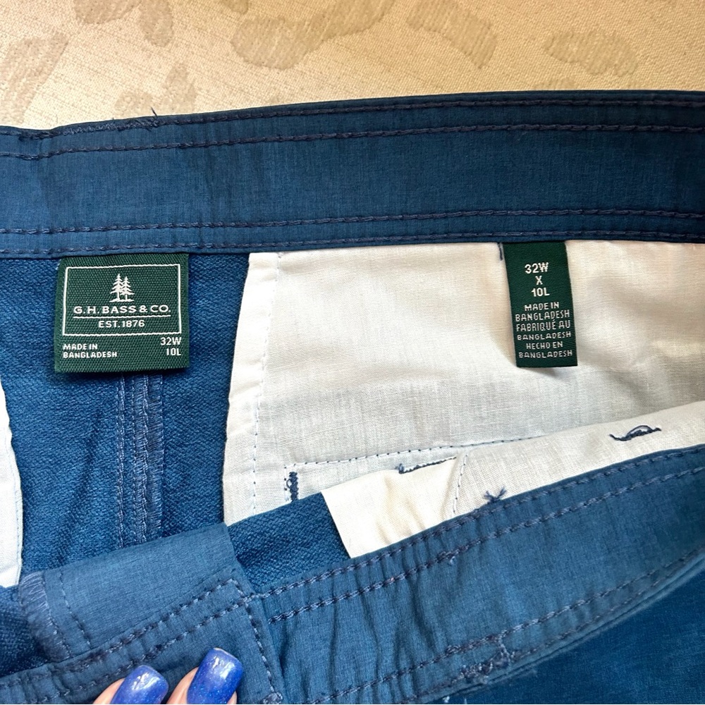 G.H.Bass&Co. Blue Shorts NWT 32 - Picture 5 of 9
